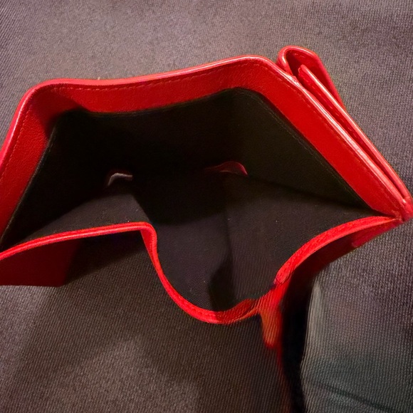 Balenciaga Red Leather Papier Wallet - Picture 4 of 5
